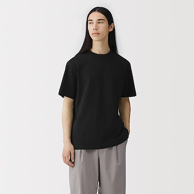 紳士　洗いざらし太番手クルーネック半袖Ｔシャツ