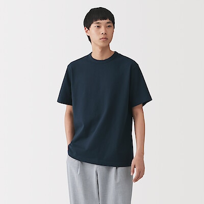 紳士　洗いざらし太番手クルーネック半袖Ｔシャツ