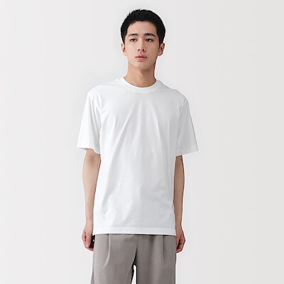 紳士　天竺編みクルーネック半袖Ｔシャツ
