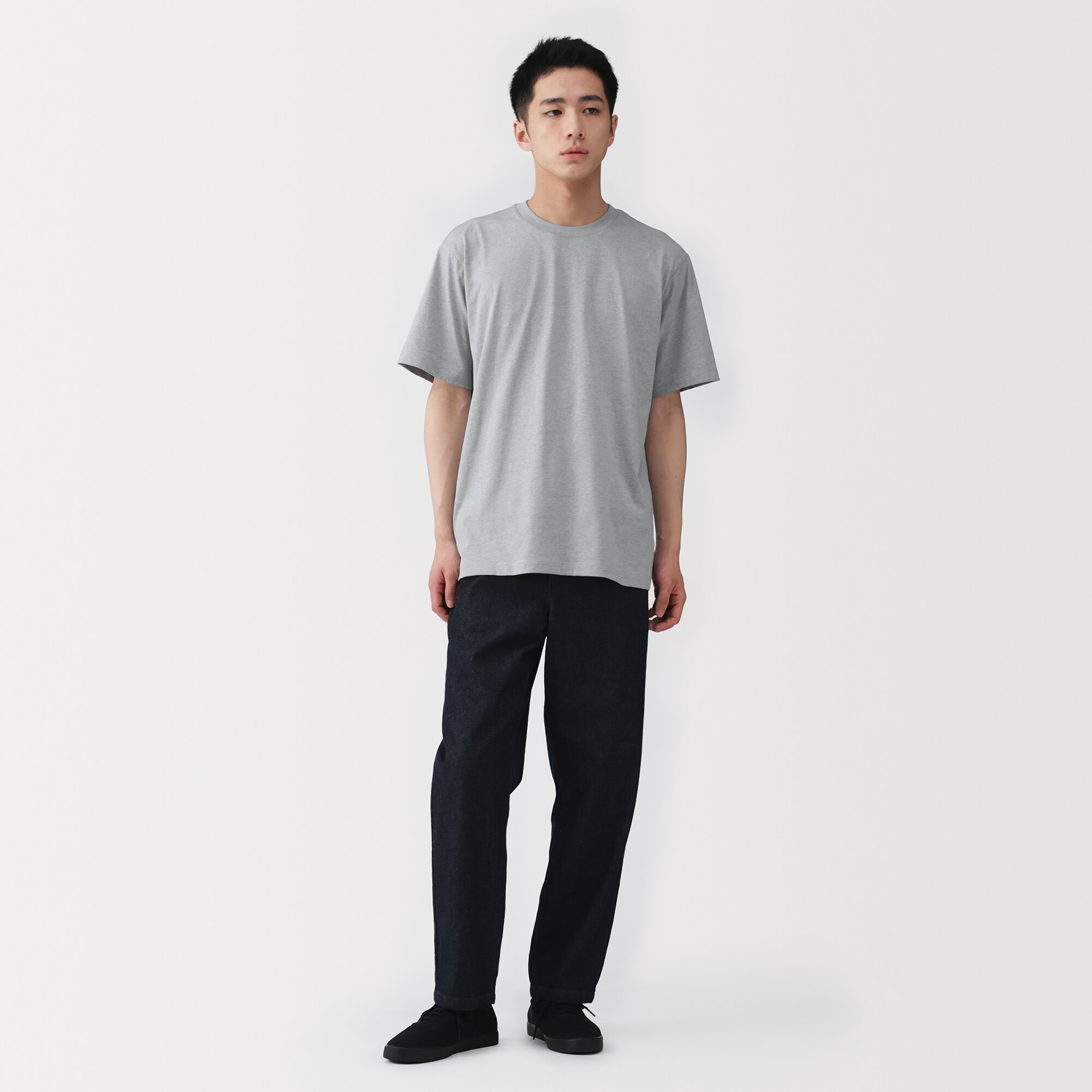 紳士 天竺編みクルーネック半袖Tシャツ | 無印良品