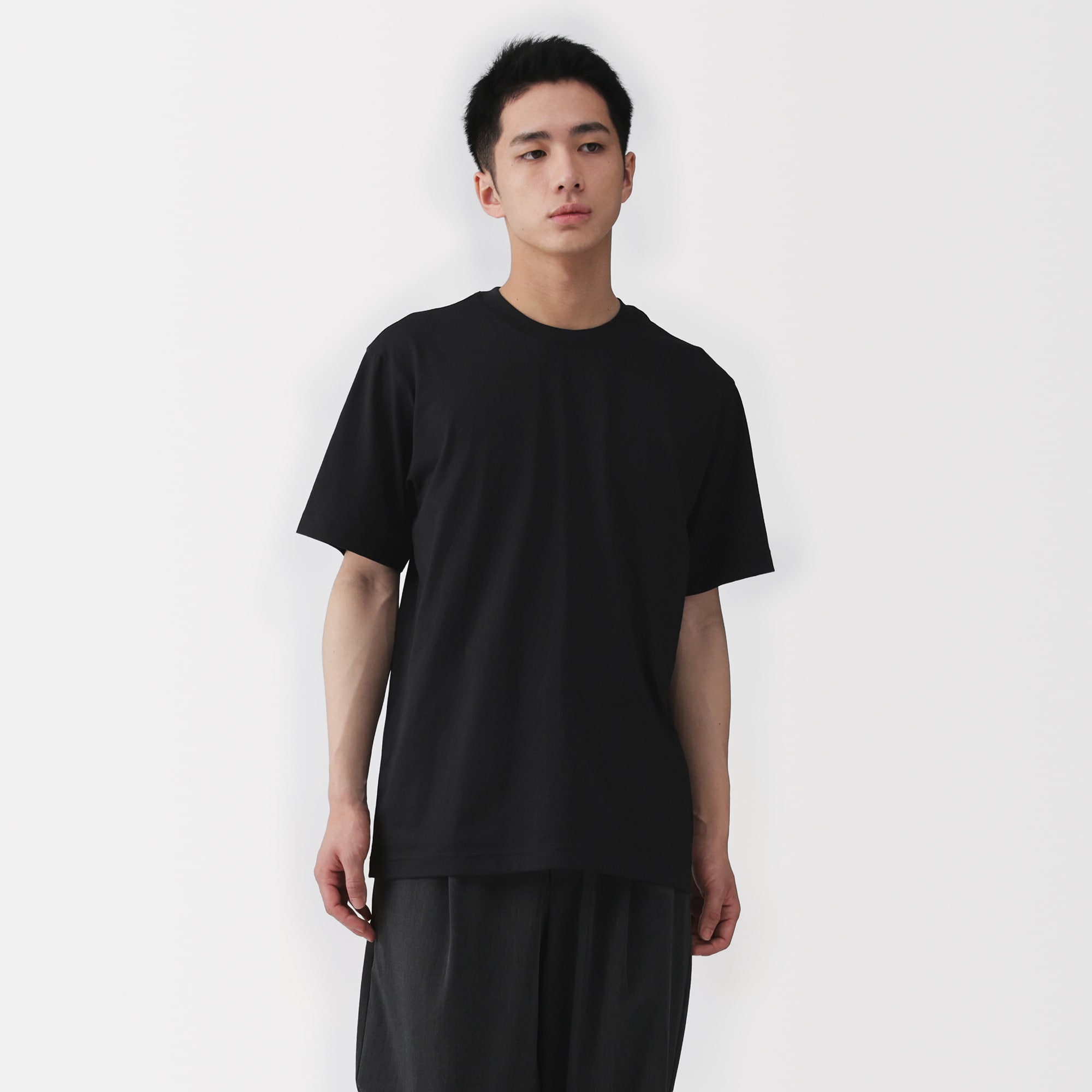 紳士 天竺編みクルーネック半袖Tシャツ | 無印良品