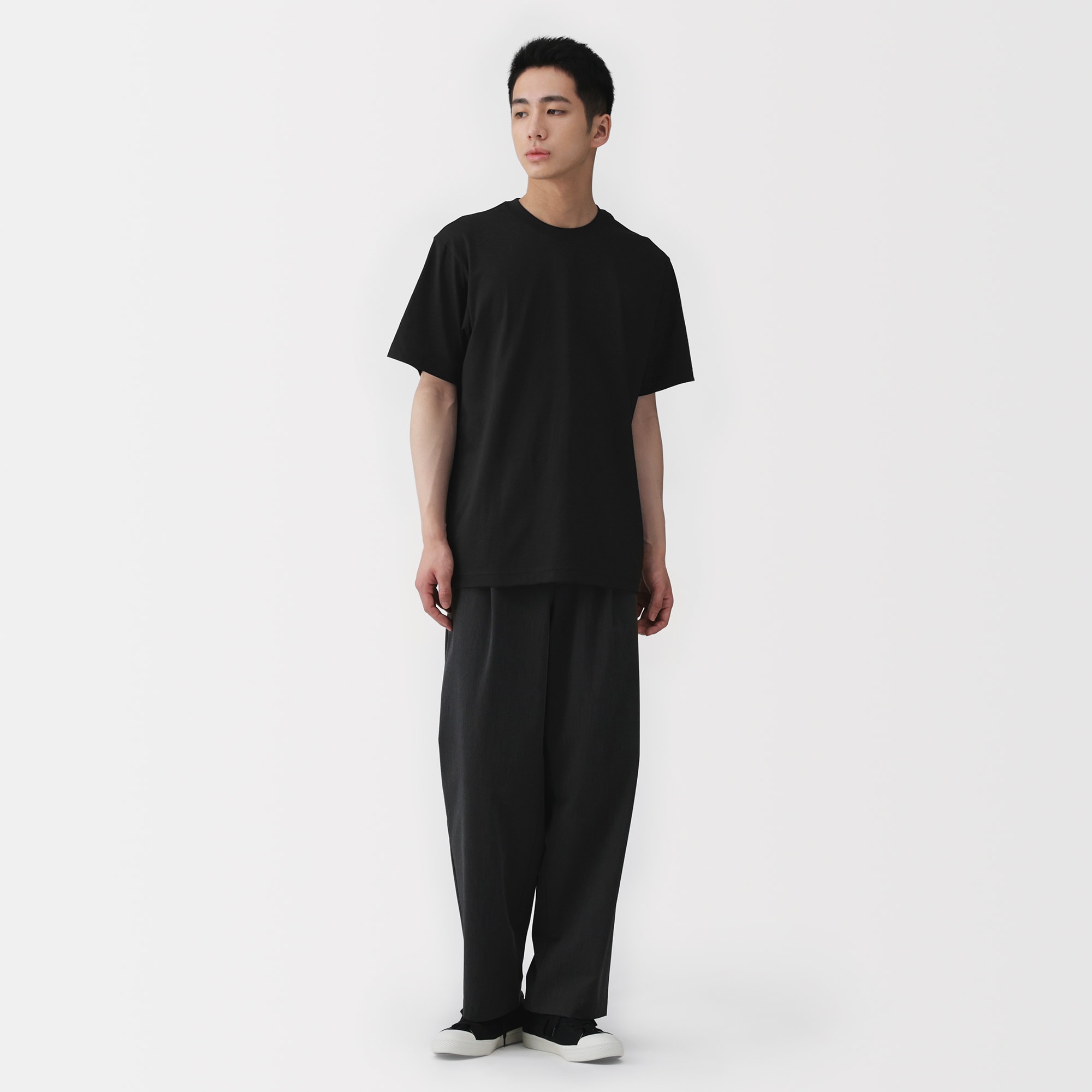 紳士　天竺編みクルーネック半袖Ｔシャツ