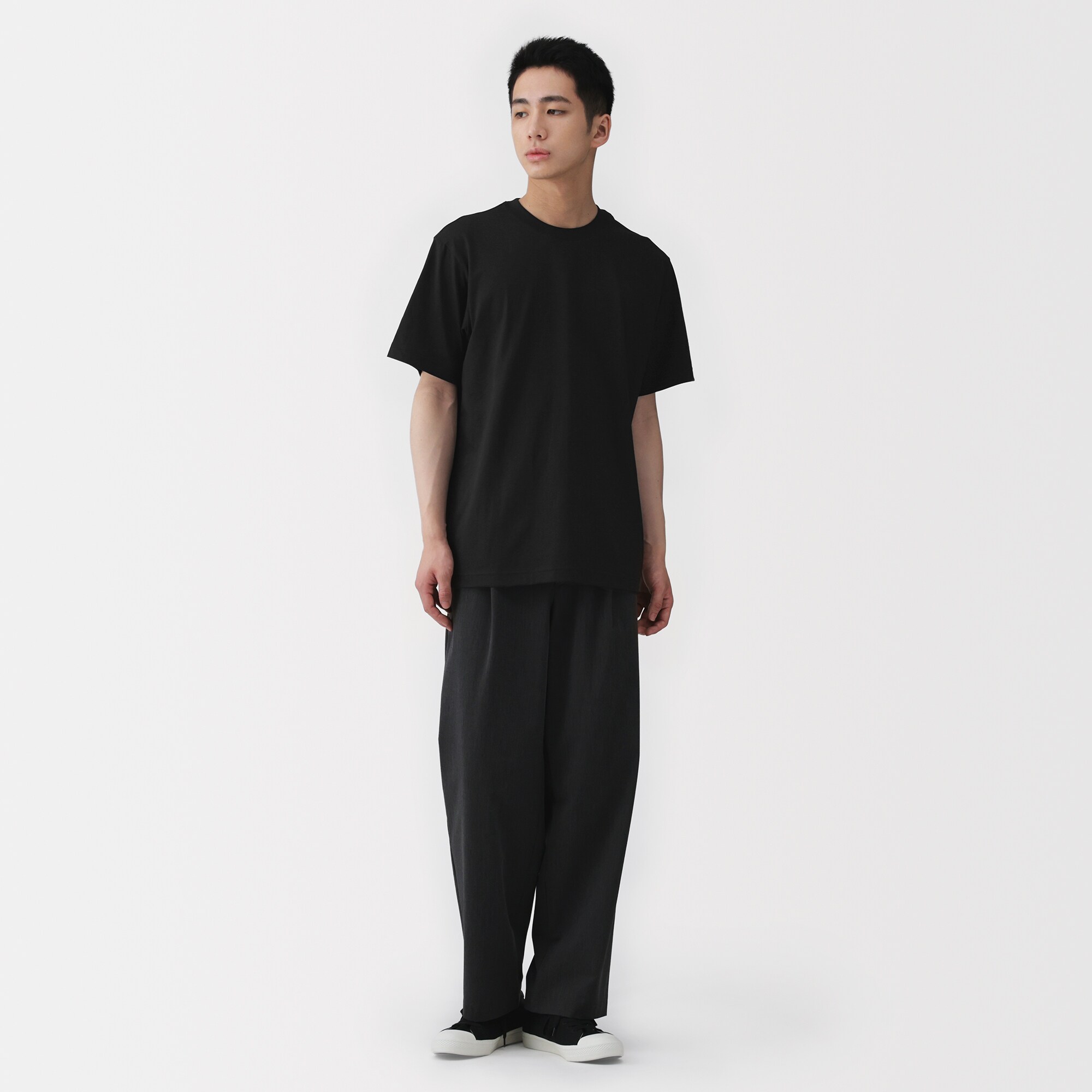 紳士　天竺編みクルーネック半袖Ｔシャツ