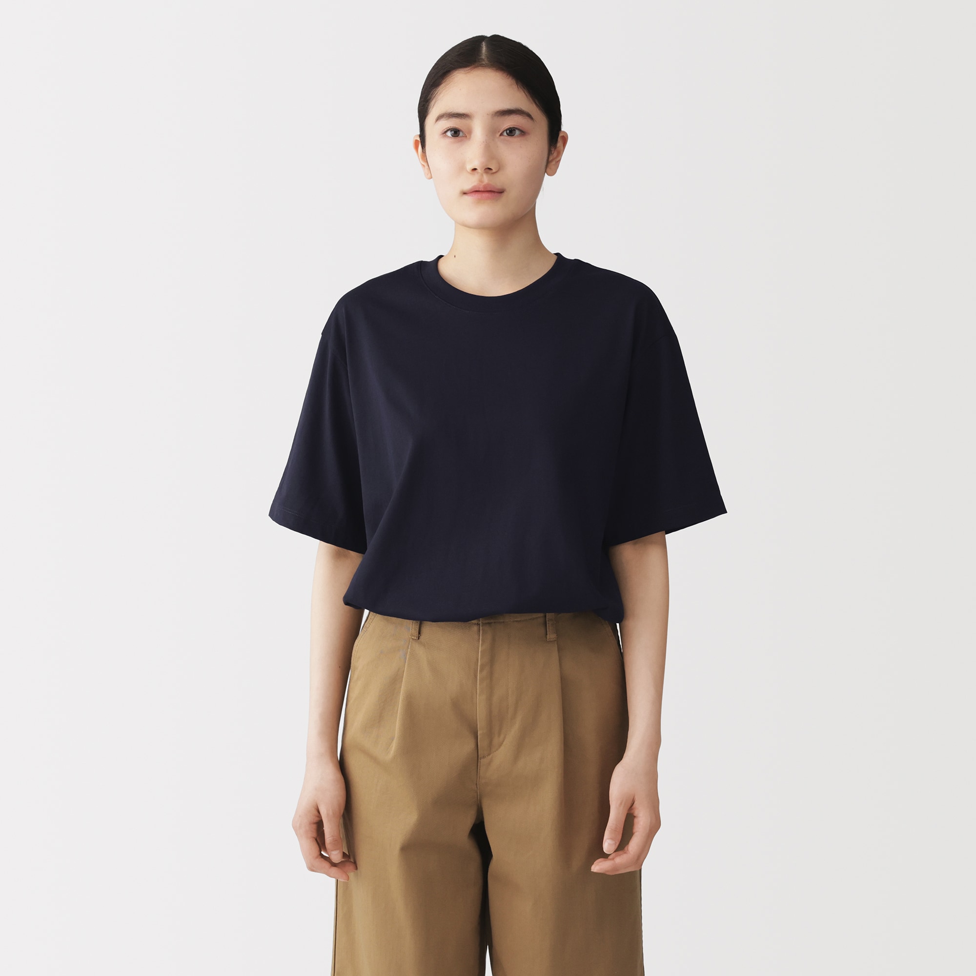 紳士 天竺編みクルーネック半袖Tシャツ | 無印良品