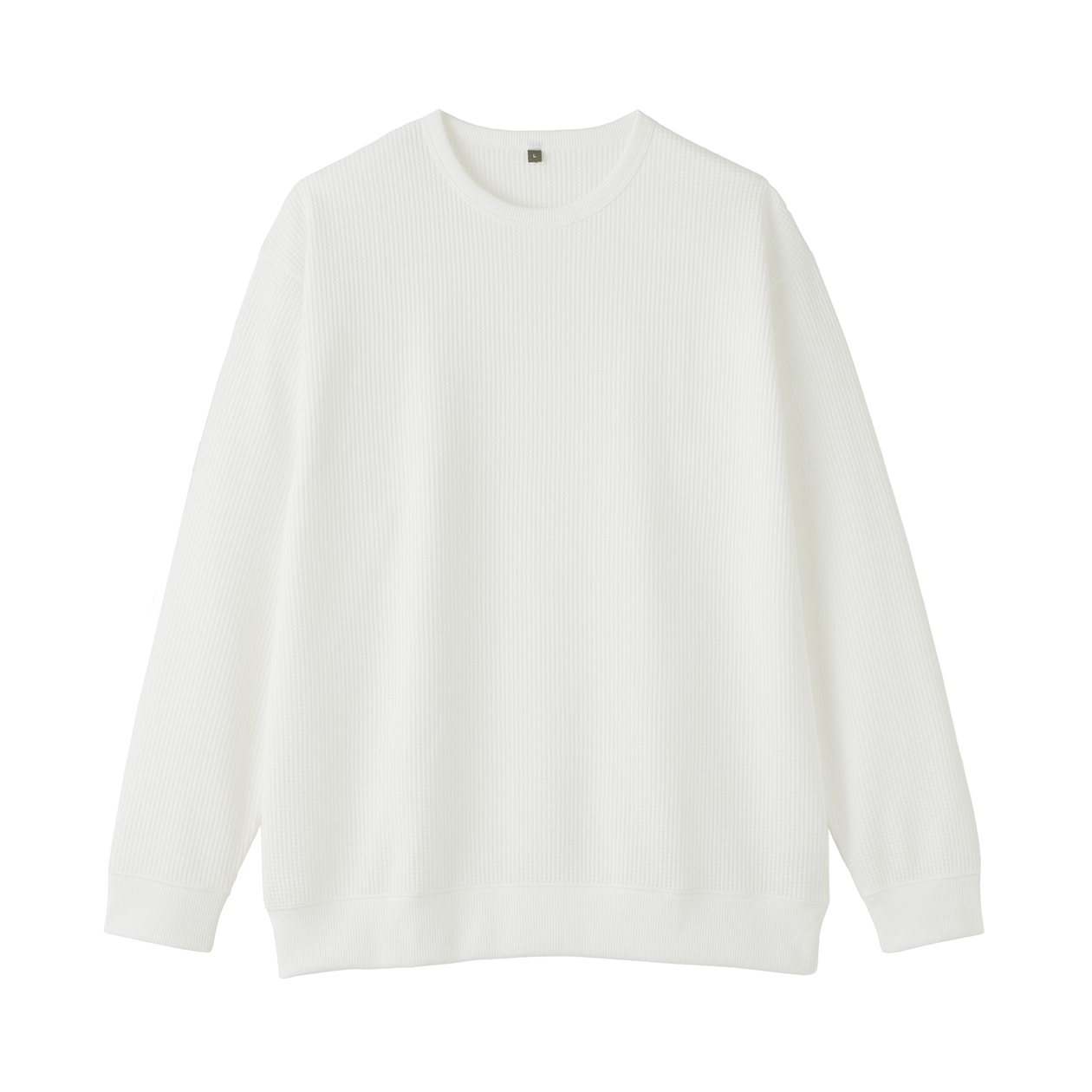 紳士　ＵＶカット乾きやすいワッフルクルーネック長袖Ｔシャツ