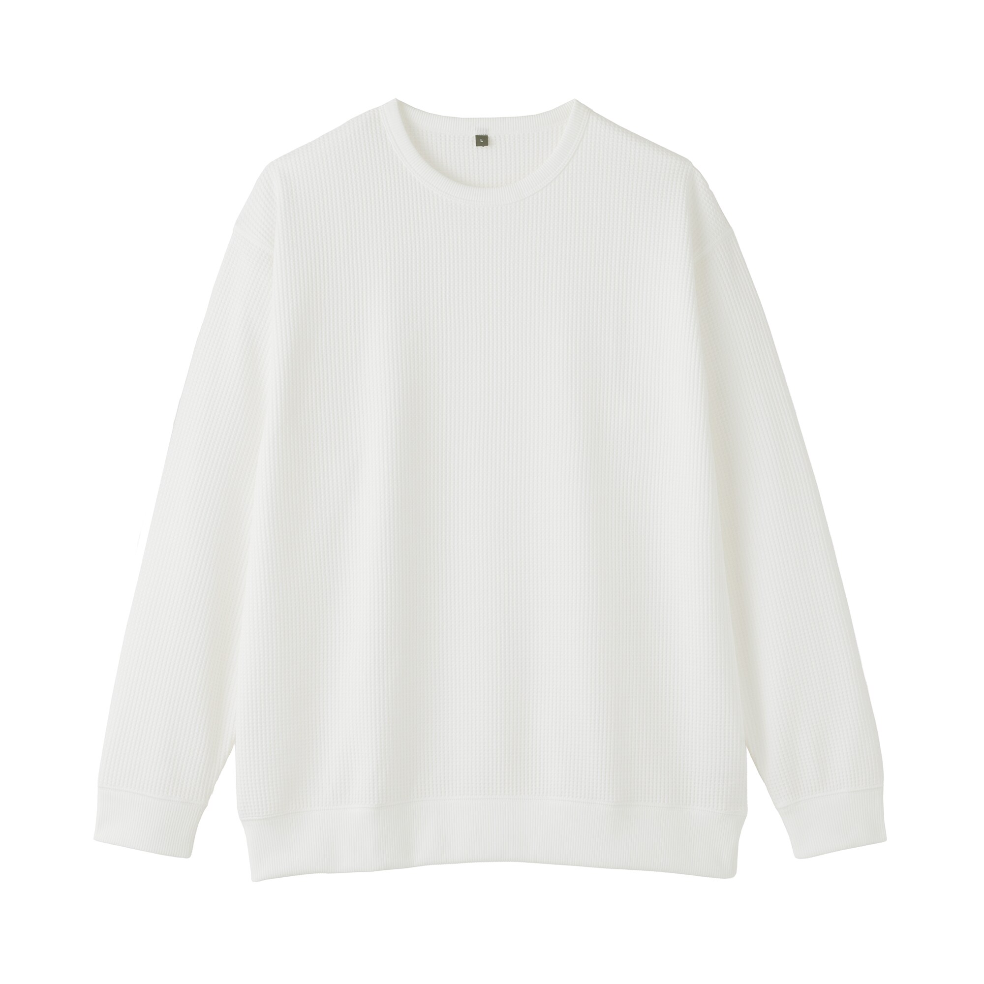 紳士　ＵＶカット乾きやすいワッフルクルーネック長袖Ｔシャツ