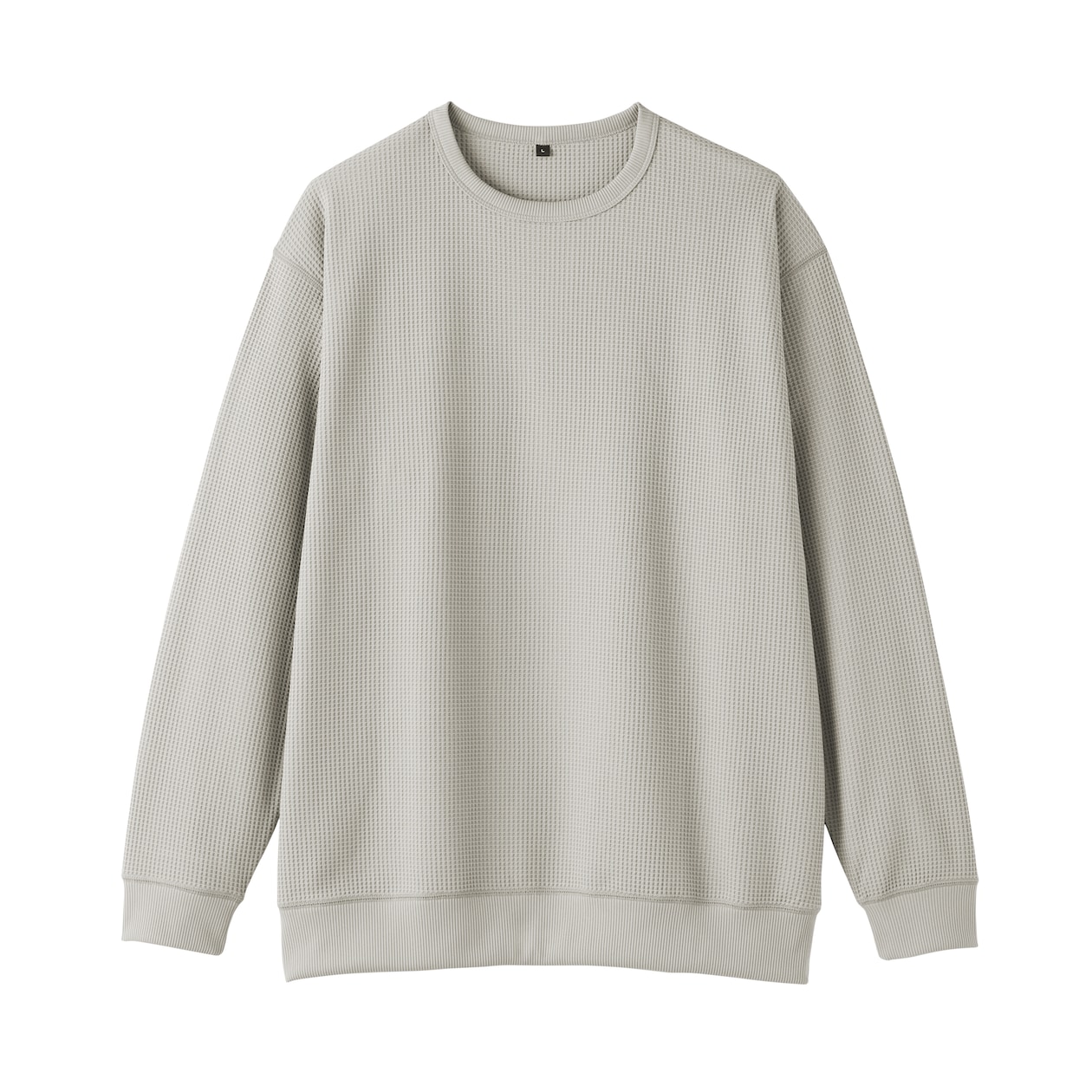 紳士　ＵＶカット乾きやすいワッフルクルーネック長袖Ｔシャツ