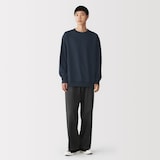 紳士　ＵＶカット乾きやすいワッフルクルーネック長袖Ｔシャツ