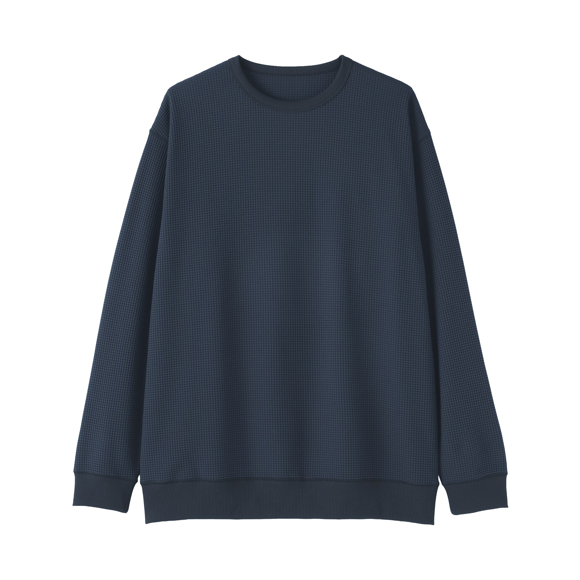 紳士　ＵＶカット乾きやすいワッフルクルーネック長袖Ｔシャツ
