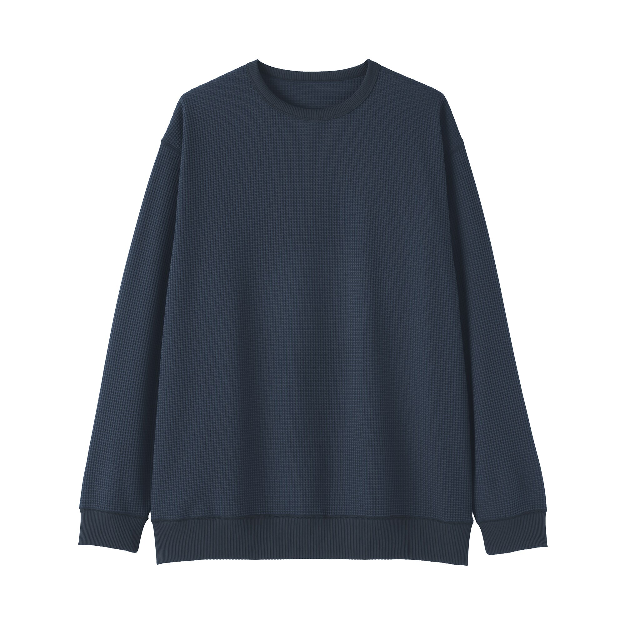 紳士　ＵＶカット乾きやすいワッフルクルーネック長袖Ｔシャツ