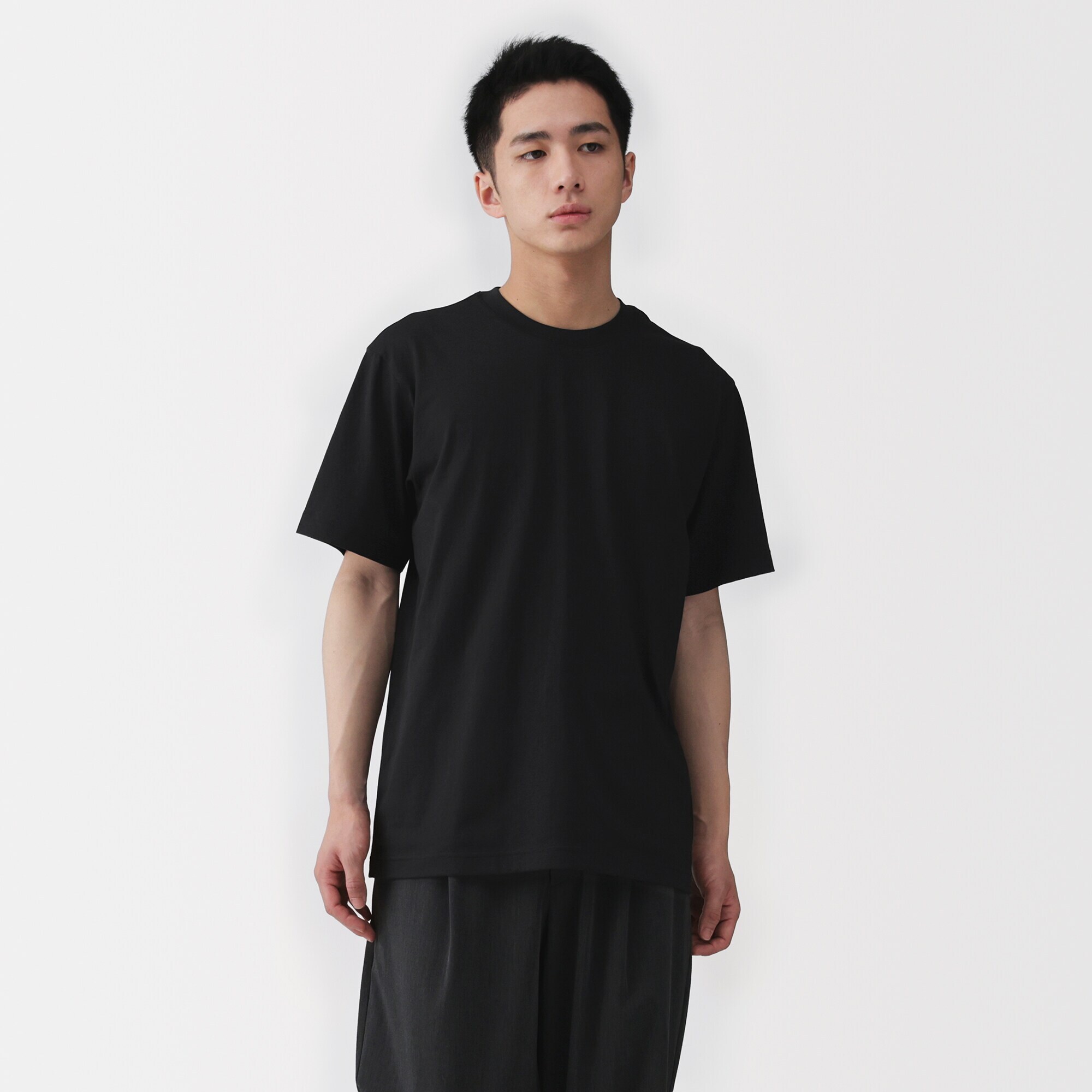 紳士　天竺編みクルーネック半袖Ｔシャツ（ＡＳＥＡＮ）