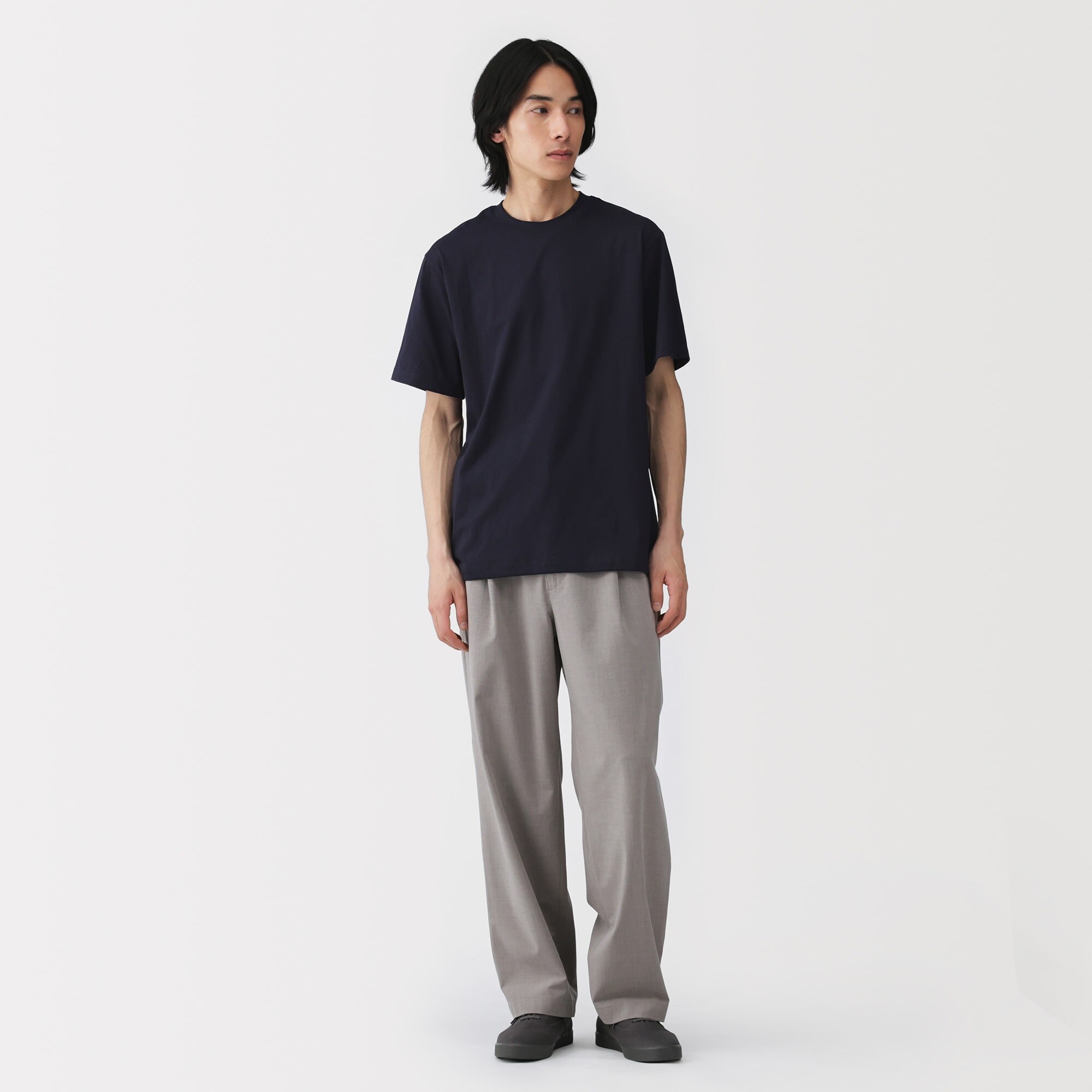 紳士　天竺編みクルーネック半袖Ｔシャツ（ＡＳＥＡＮ）