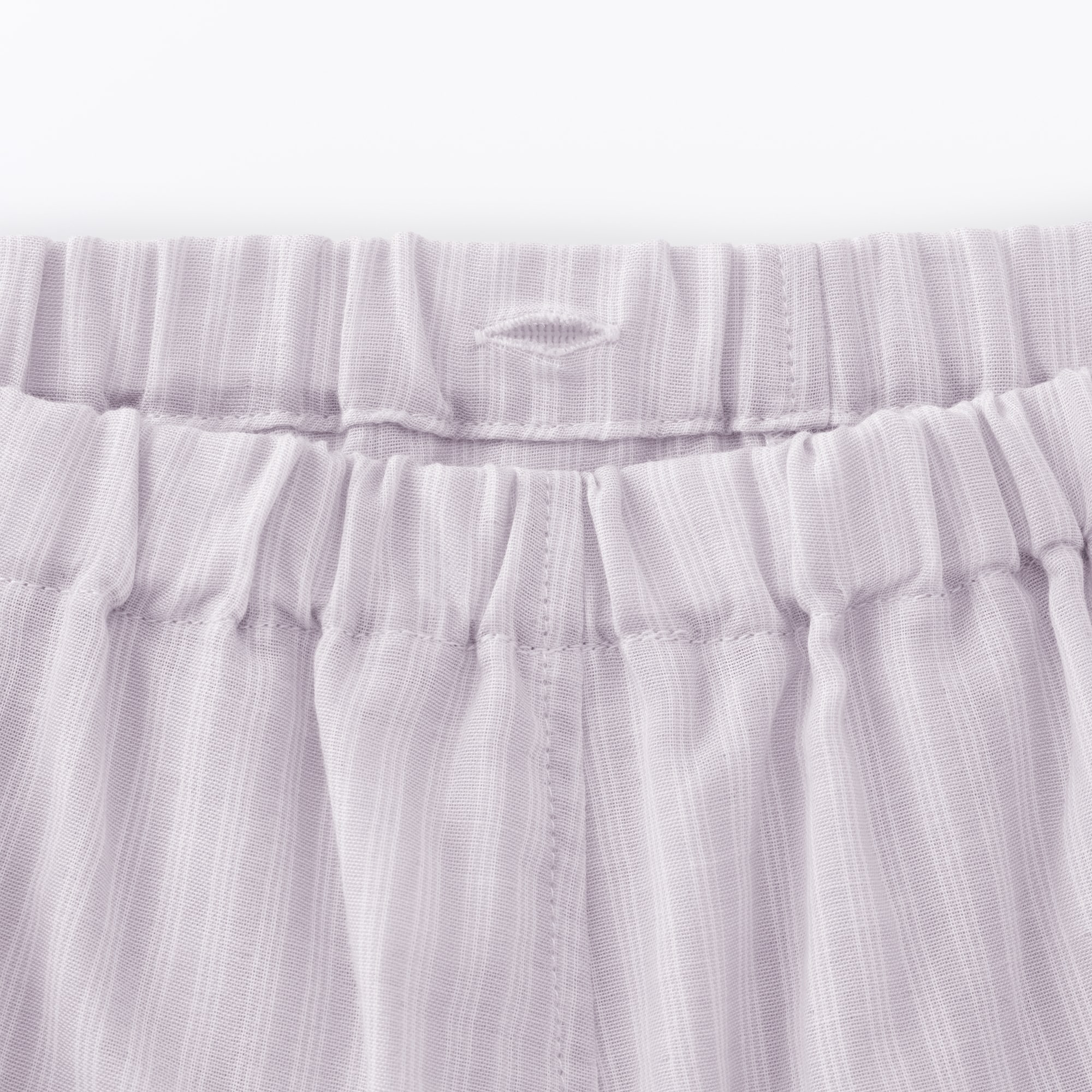 婦人　脇に縫い目のない　薄手ガーゼ五分袖パジャマ