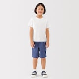 キッズ　綿天竺編みクルーネック半袖Ｔシャツ　無地