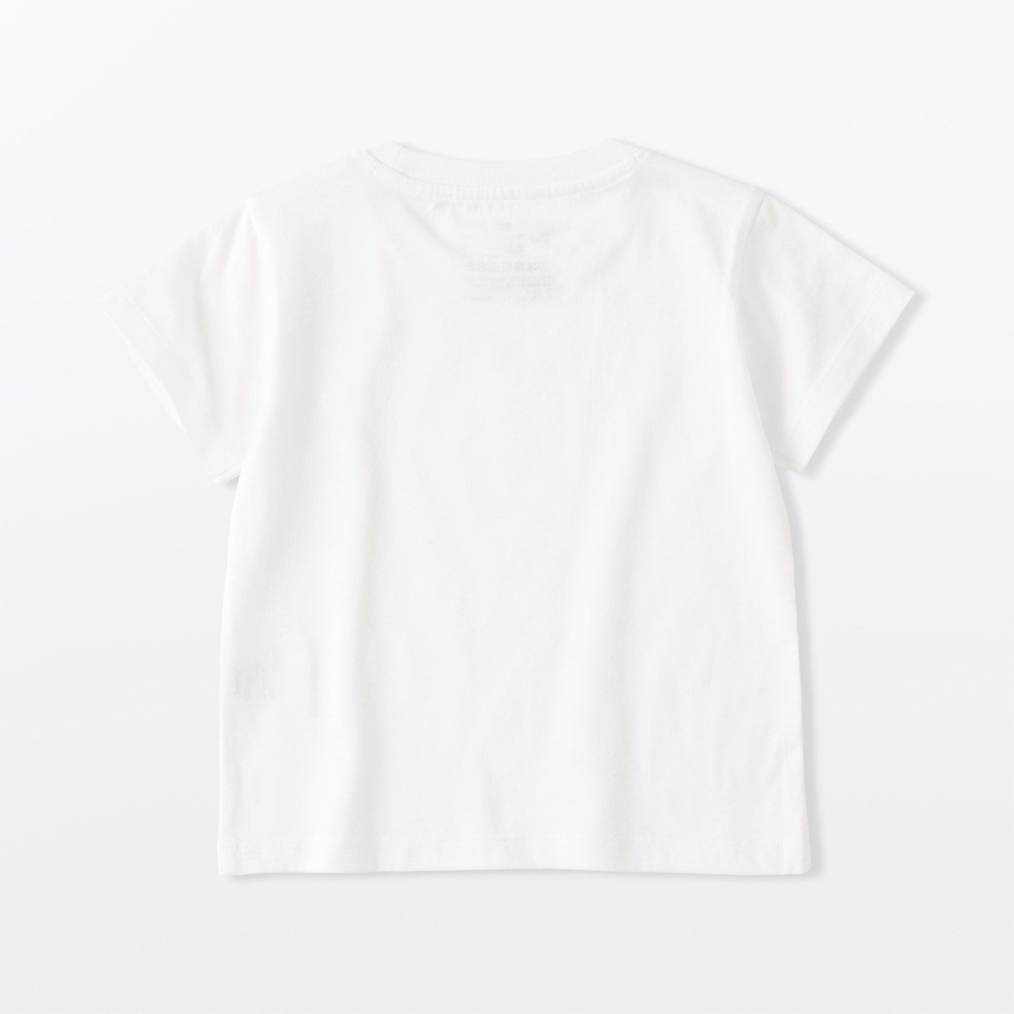 ベビー　あたまするっと　綿天竺編みクルーネック半袖Ｔシャツ　無地