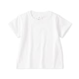 ベビー　あたまするっと　綿天竺編みクルーネック半袖Ｔシャツ　無地