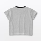 ベビー　あたまするっと　綿天竺編みクルーネック半袖Ｔシャツ　ボーダー