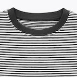 ベビー　あたまするっと　綿天竺編みクルーネック半袖Ｔシャツ　ボーダー