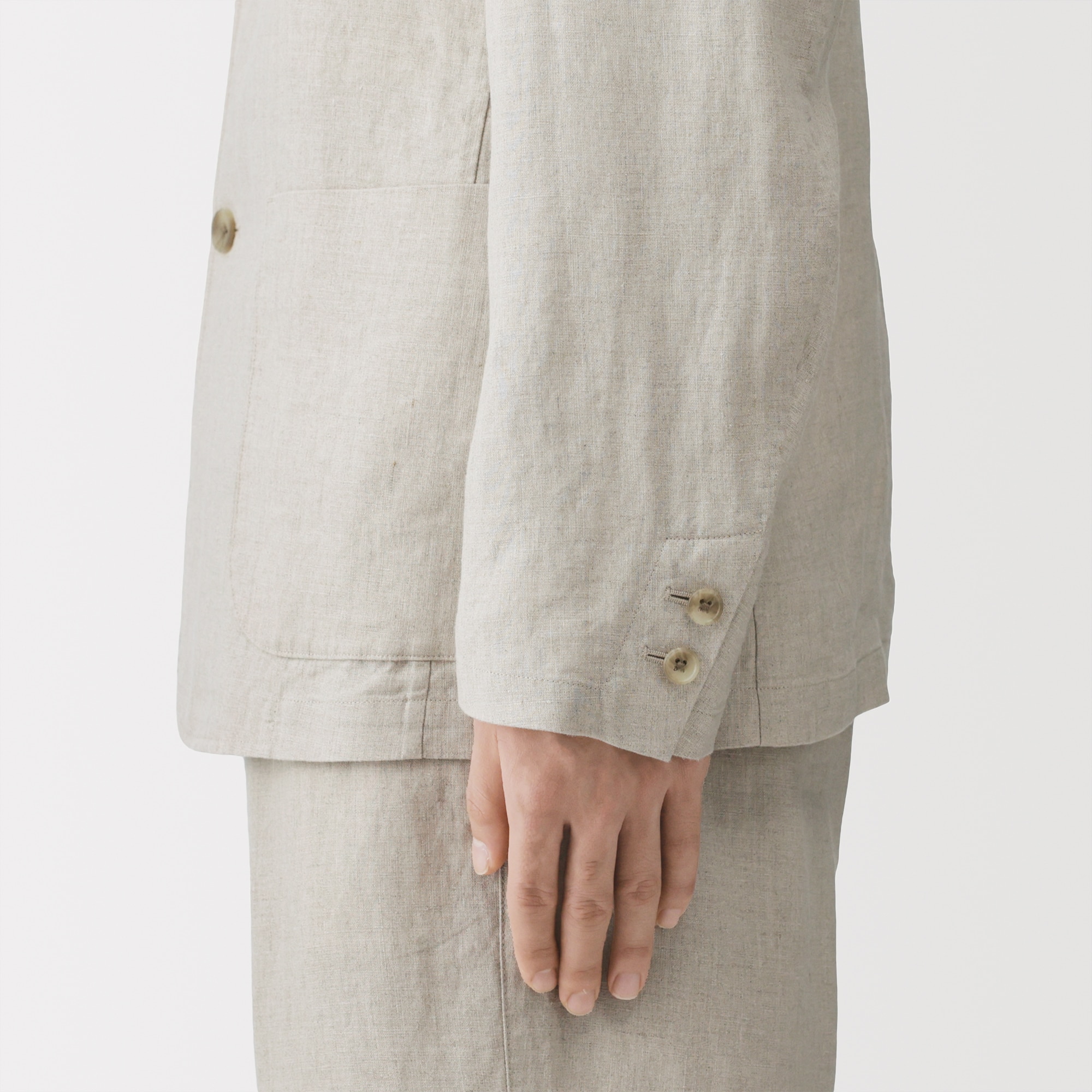 紳士　リネン洗いざらしジャケット