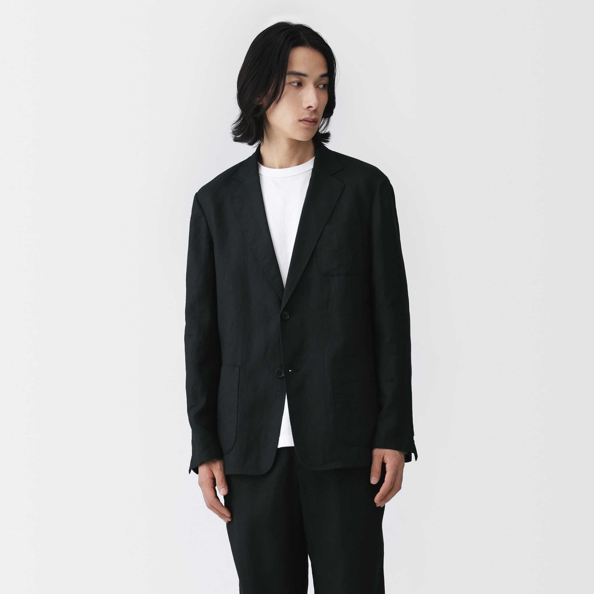 紳士　リネン洗いざらしジャケット