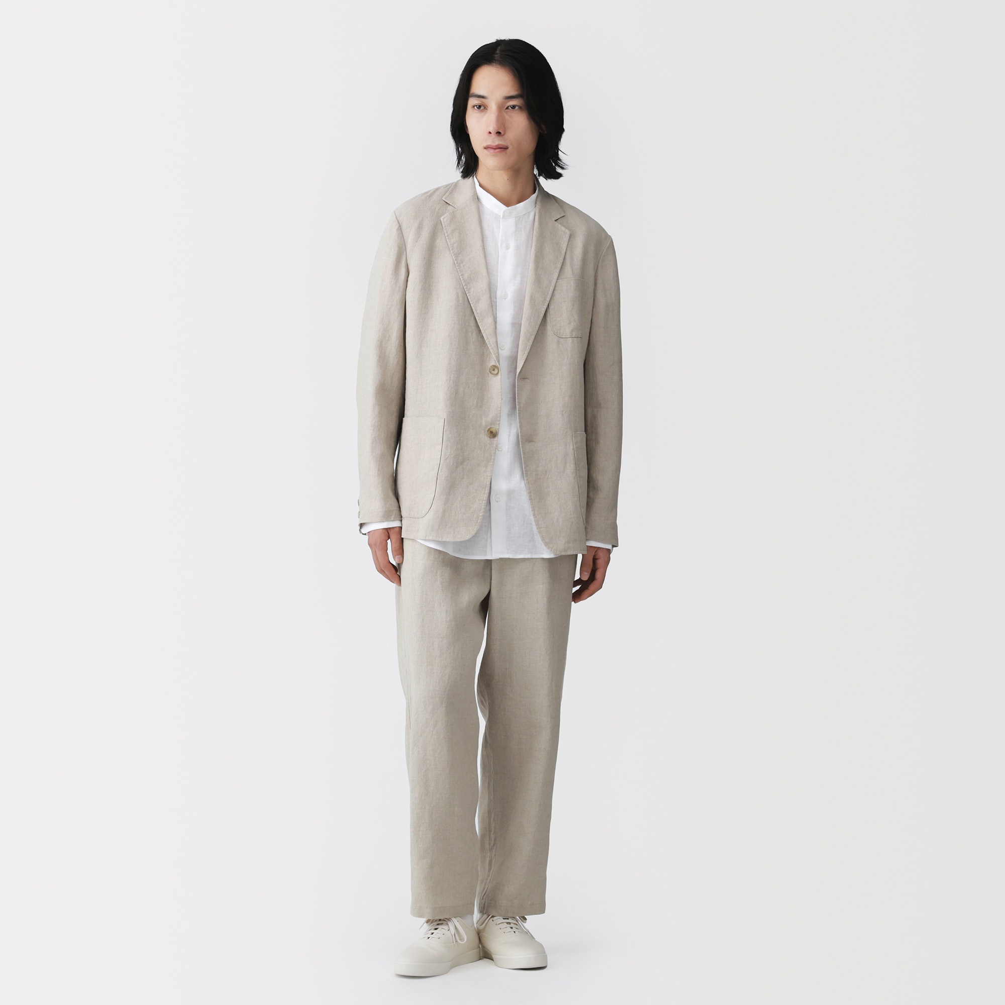 紳士　リネン洗いざらしジャケット