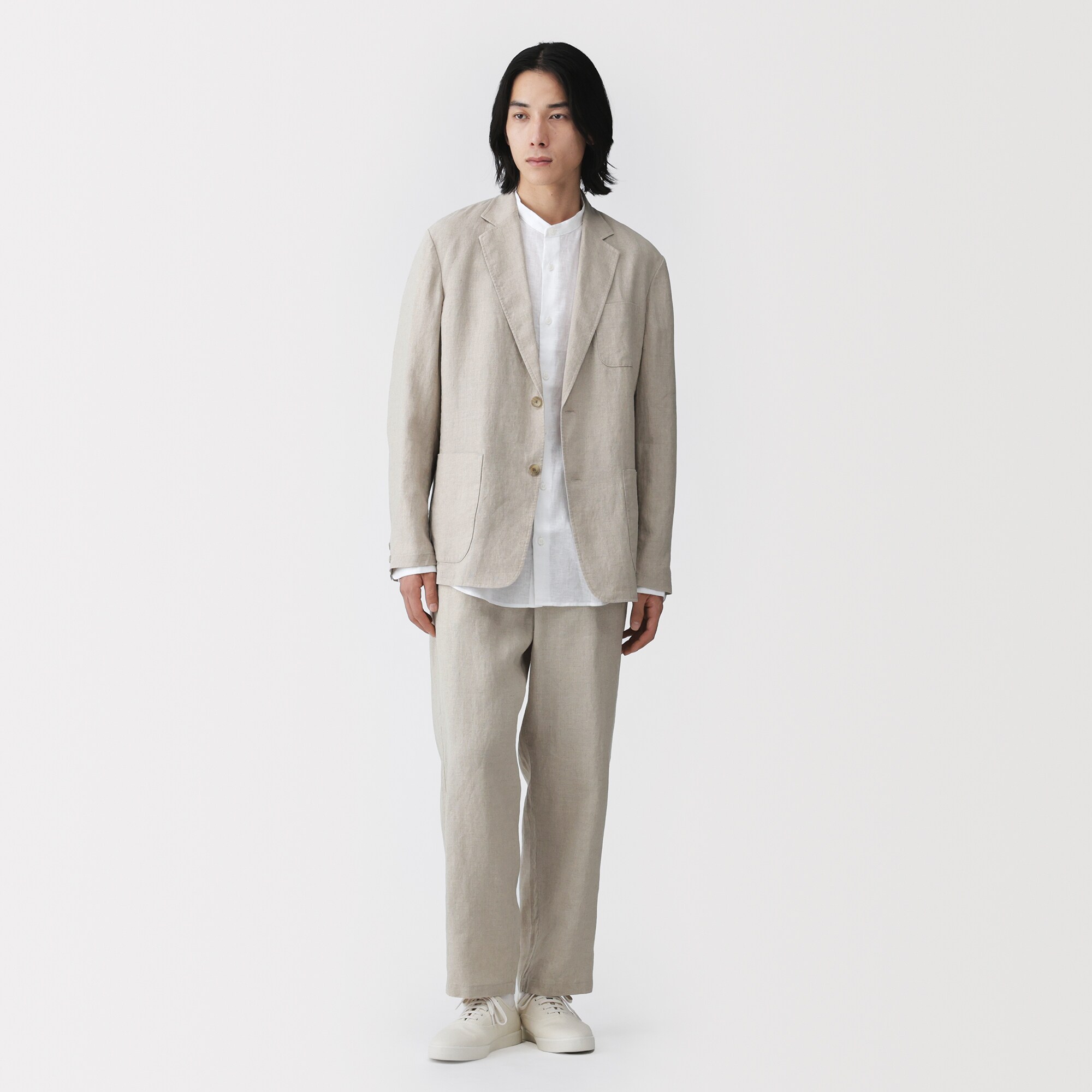紳士 リネン洗いざらしジャケット | 無印良品