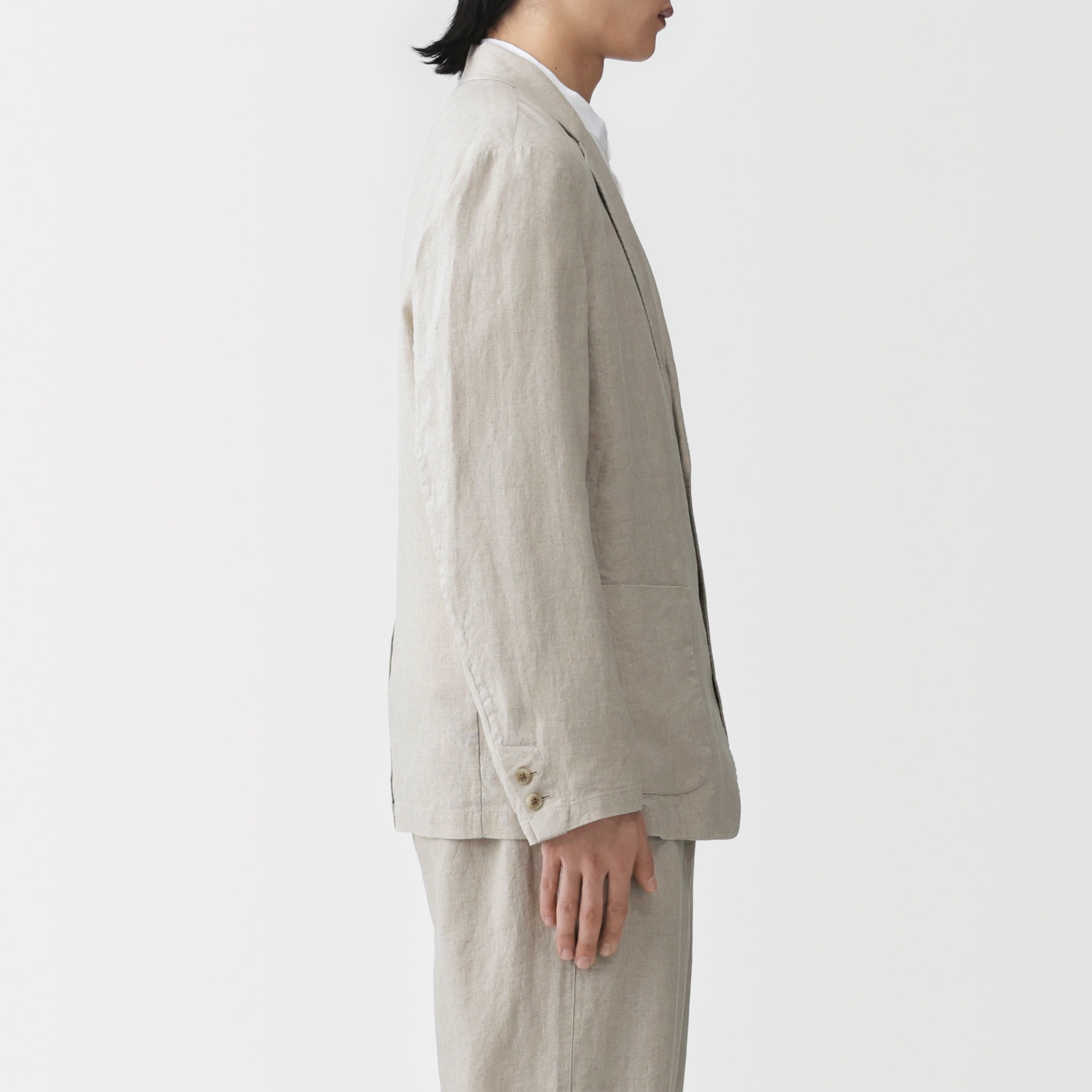 紳士 リネン洗いざらしジャケット | 無印良品