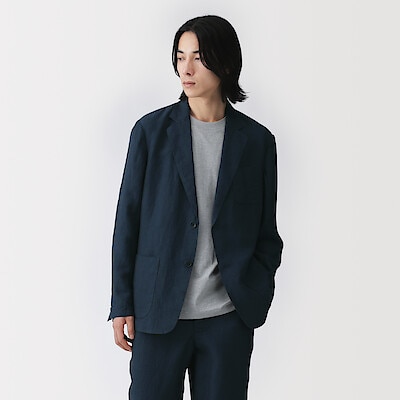 【２月下旬発売予定】紳士　リネン洗いざらしジャケット