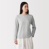 婦人　天竺編みクルーネック長袖Ｔシャツ