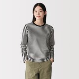 婦人　天竺編みクルーネック長袖Ｔシャツ