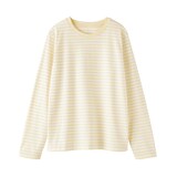 婦人　天竺編みクルーネック長袖Ｔシャツ