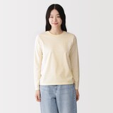 婦人　天竺編みクルーネック長袖Ｔシャツ