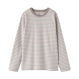 婦人　天竺編みクルーネック長袖Ｔシャツ