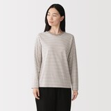 婦人　天竺編みクルーネック長袖Ｔシャツ