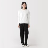 婦人　天竺編みクルーネック長袖Ｔシャツ