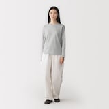 婦人　天竺編みクルーネック長袖Ｔシャツ