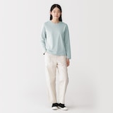 婦人　天竺編みクルーネック長袖Ｔシャツ