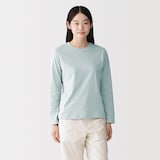 婦人　天竺編みクルーネック長袖Ｔシャツ