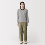婦人　天竺編みクルーネック長袖Ｔシャツ