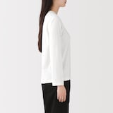 婦人　天竺編みクルーネック長袖Ｔシャツ