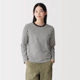 婦人　天竺編みクルーネック長袖Ｔシャツ