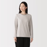 婦人　天竺編みクルーネック長袖Ｔシャツ