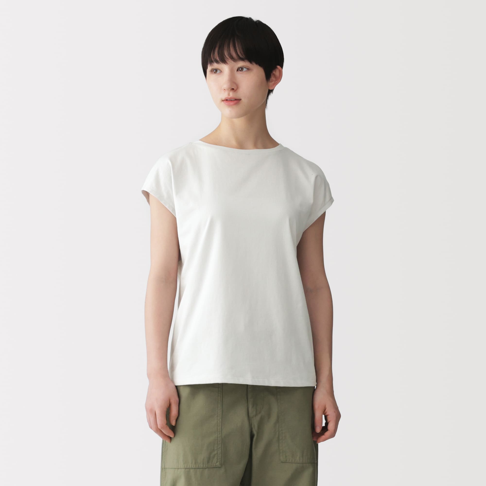 婦人　天竺編みフレンチスリーブＴシャツ