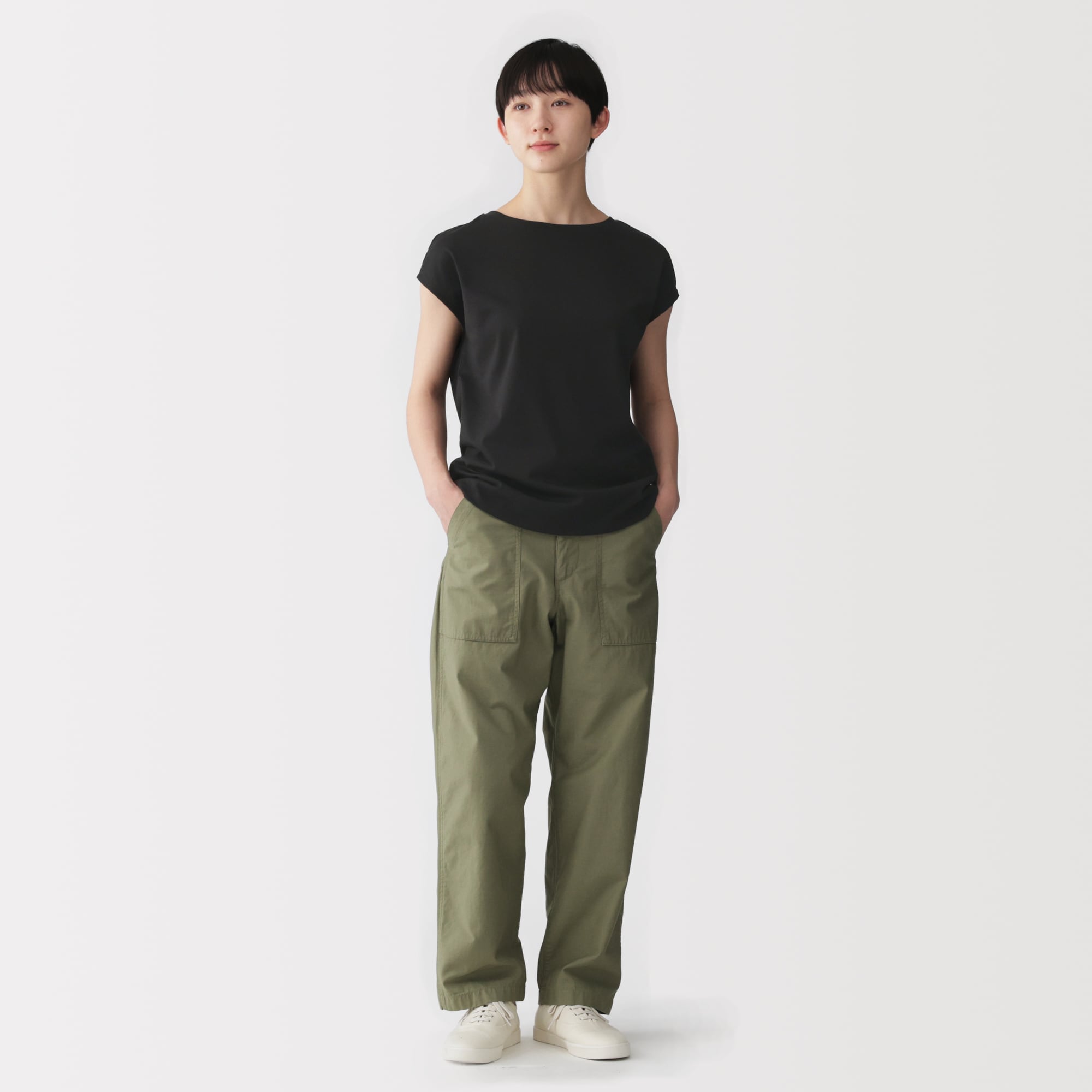 婦人　天竺編みフレンチスリーブＴシャツ
