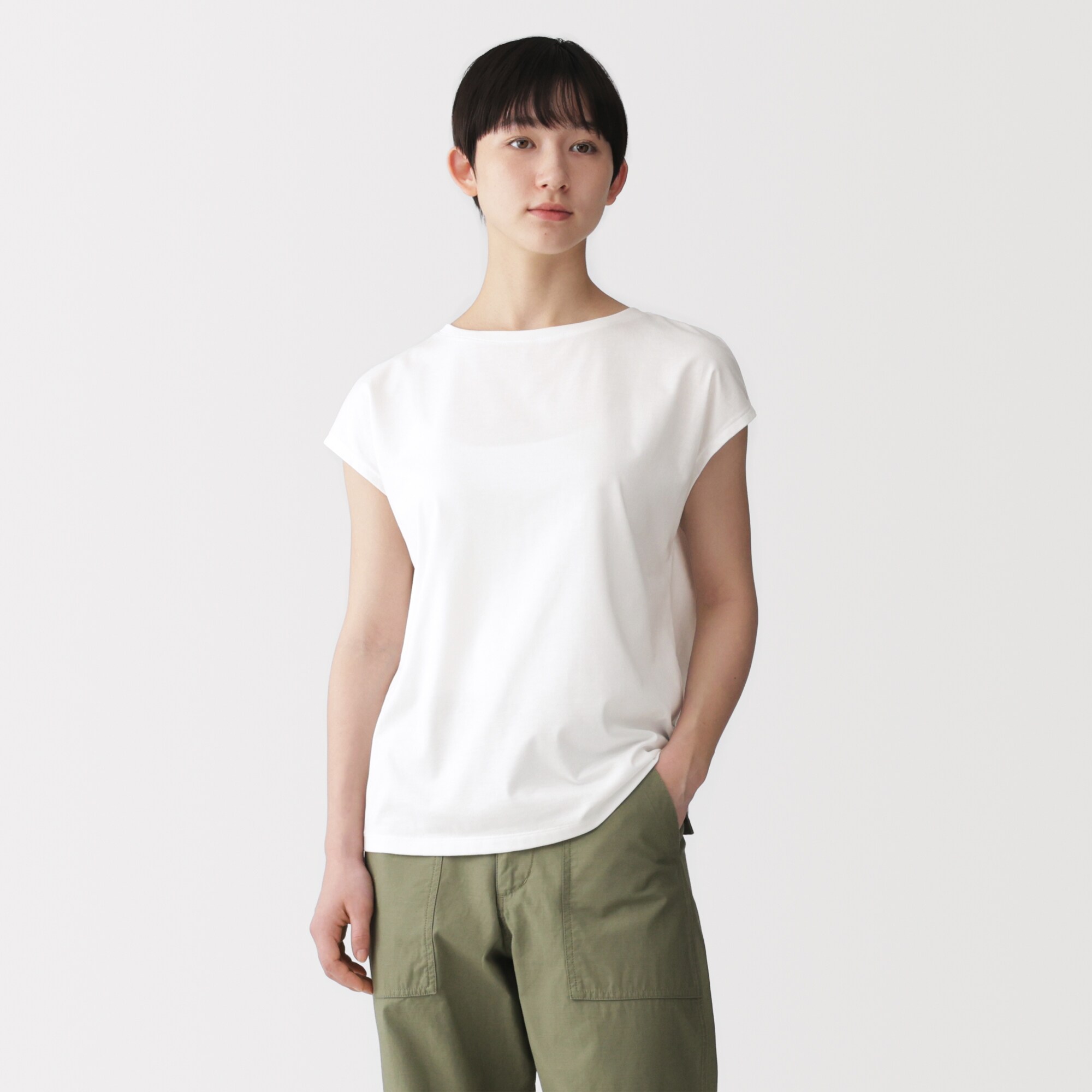 婦人　天竺編みフレンチスリーブＴシャツ