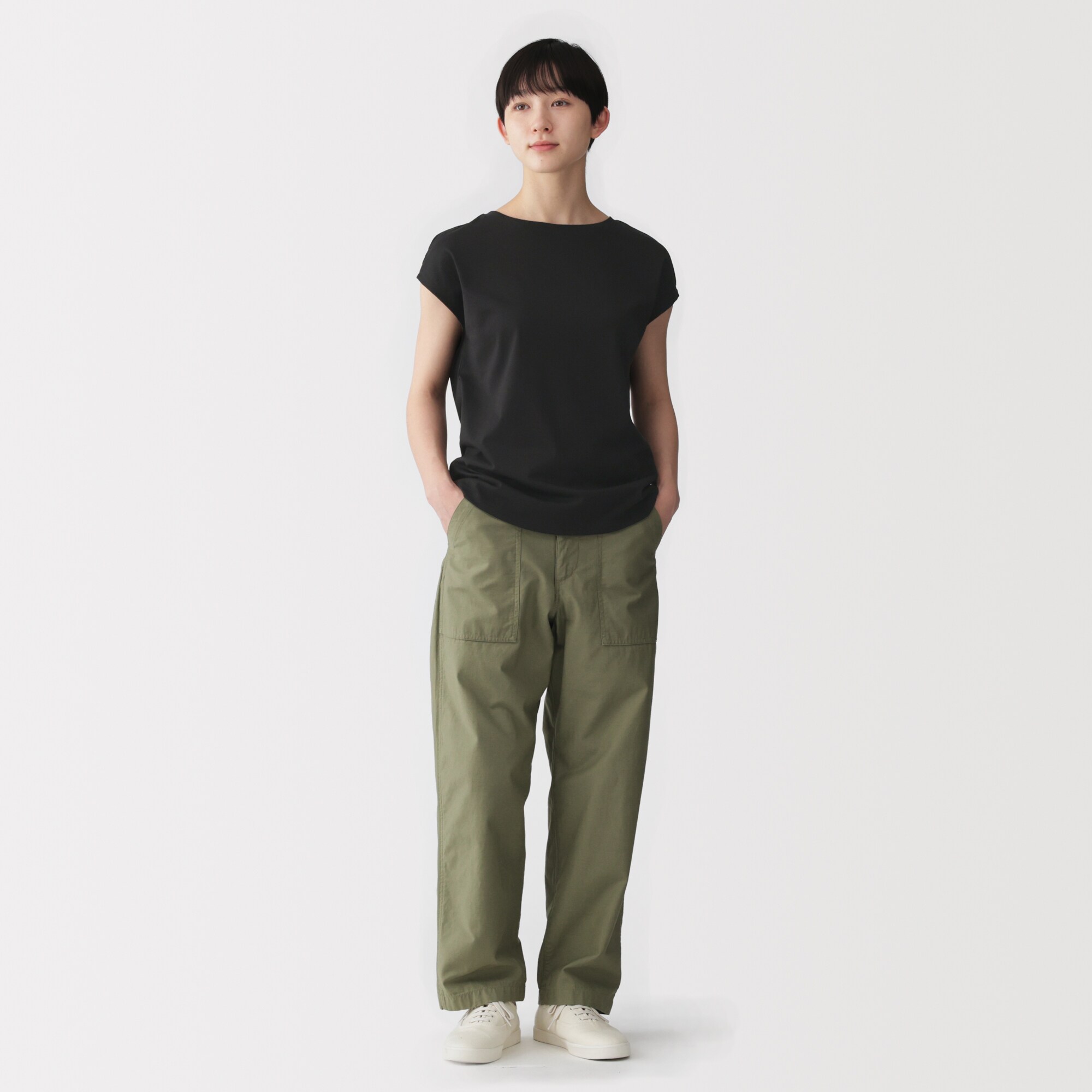 婦人　天竺編みフレンチスリーブＴシャツ