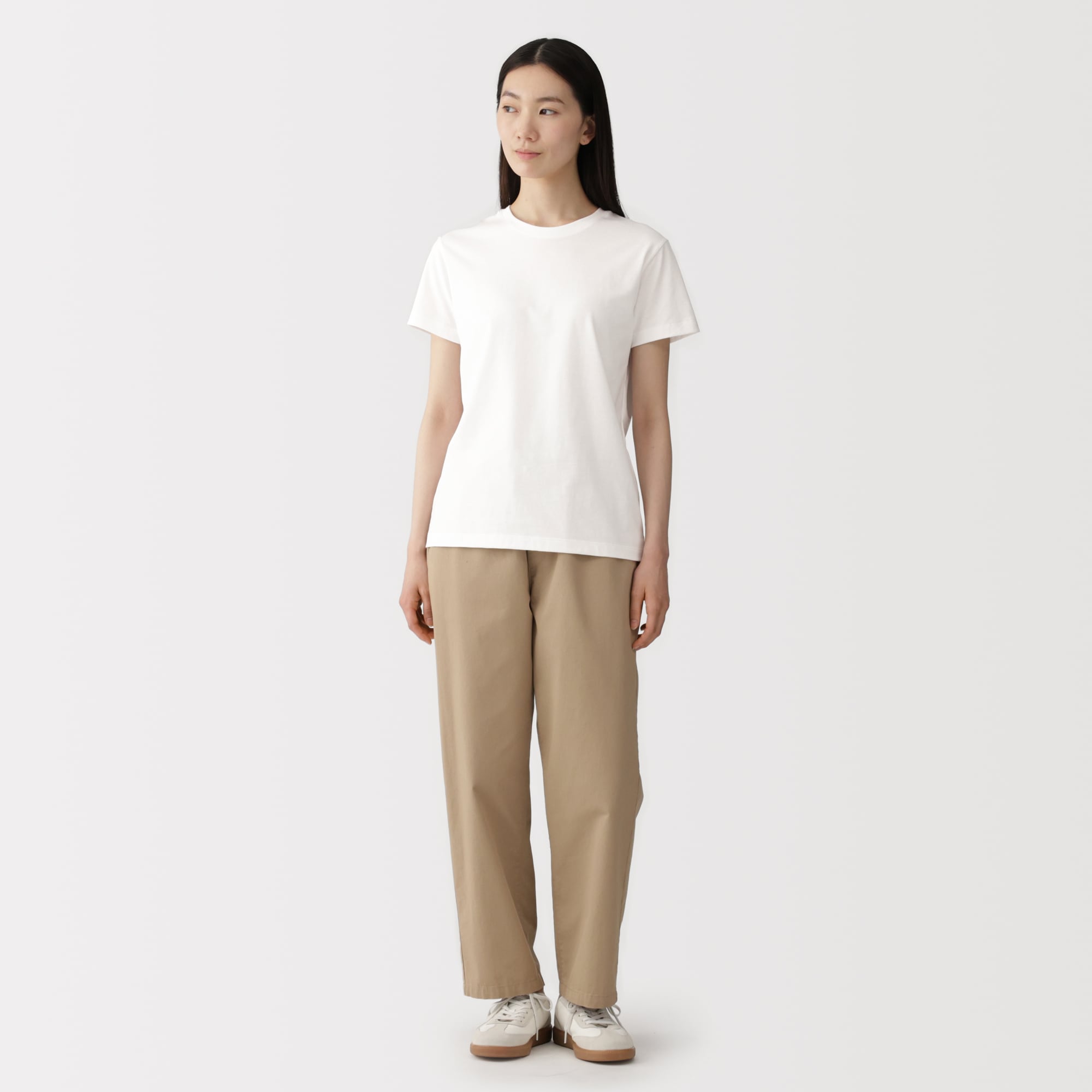 婦人　天竺編みクルーネック半袖Ｔシャツ