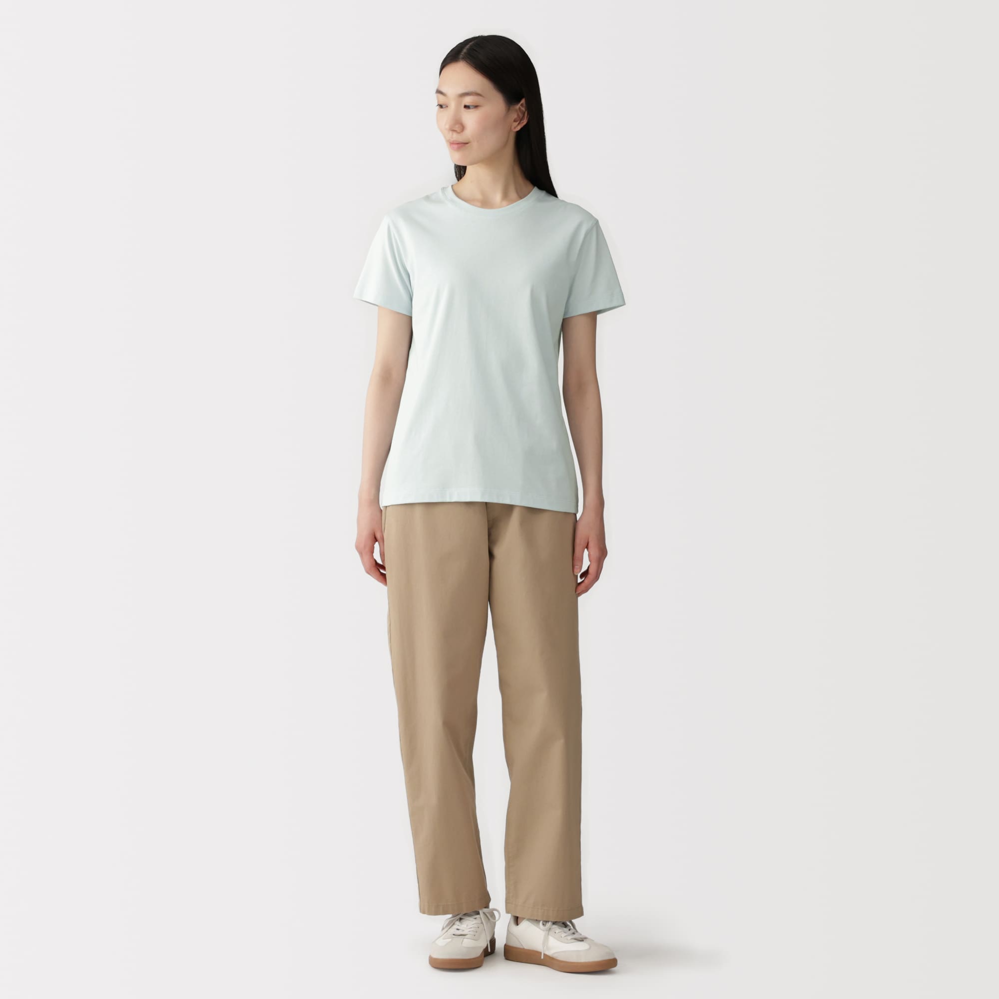 婦人　天竺編みクルーネック半袖Ｔシャツ