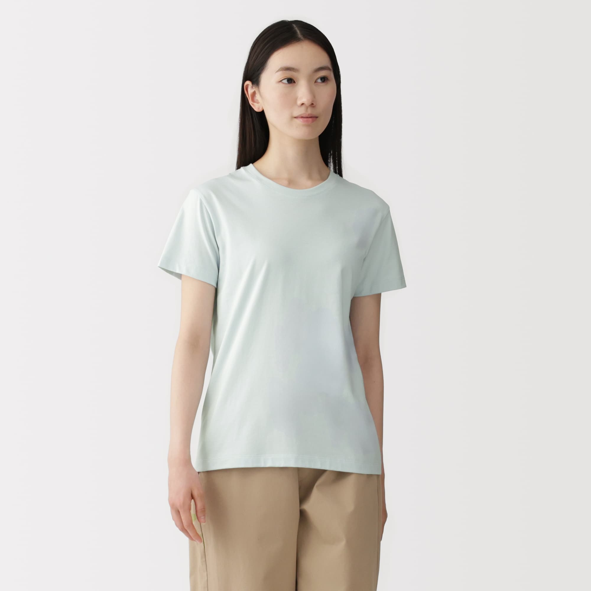 婦人　天竺編みクルーネック半袖Ｔシャツ