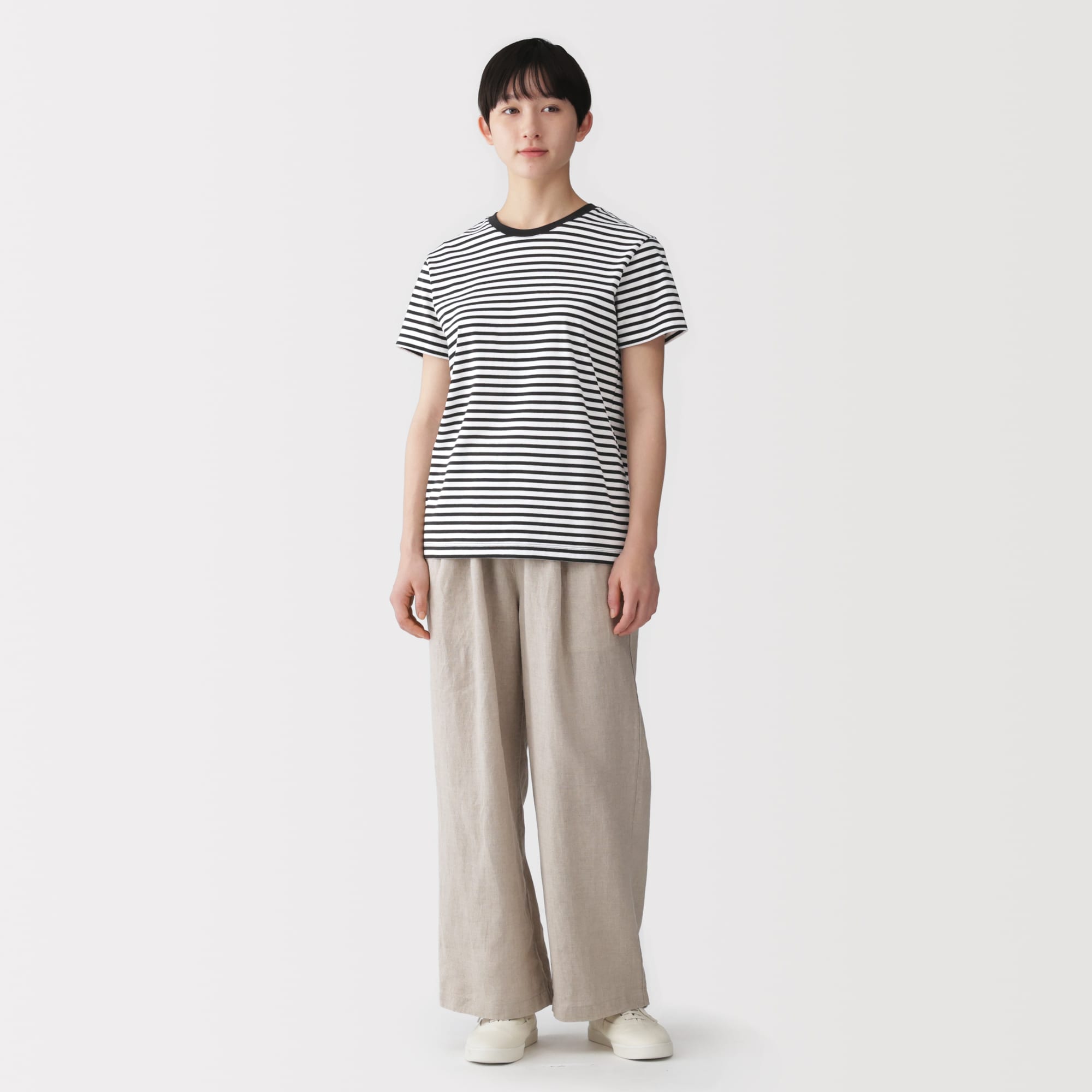 婦人　天竺編みクルーネック半袖Ｔシャツ